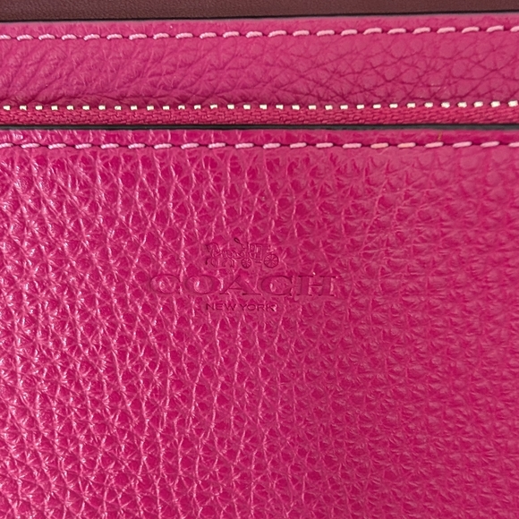 Coach 1941 Collection Fuschia Leather Crossbody with Silver Studs - Picture 6 of 10